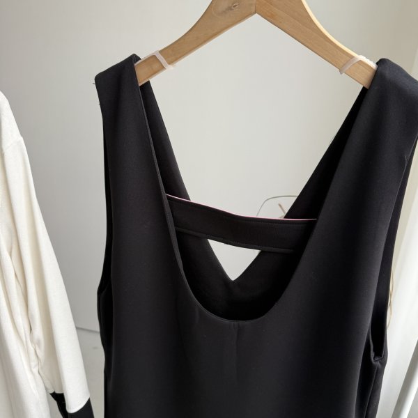 画像7: ●オリジナル●前後2WAYで使えてベルトも3WAY!!着こなし色々【5/12 LIVEご紹介アイテム】2WAY配色ワンピース (7)