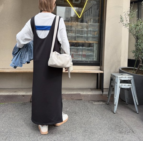 画像10: ●オリジナル●前後2WAYで使えてベルトも3WAY!!着こなし色々【5/12 LIVEご紹介アイテム】2WAY配色ワンピース (10)