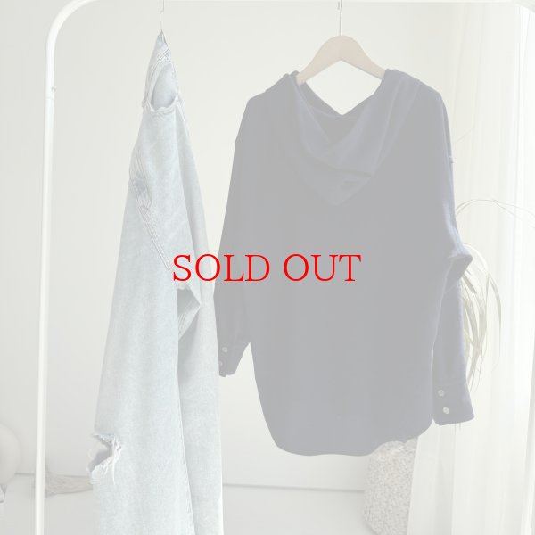 画像4: ●ゆるっと大人パーカー●【LIVEご紹介アイテム】●ブークレーフーディ(ネイビー) (4)