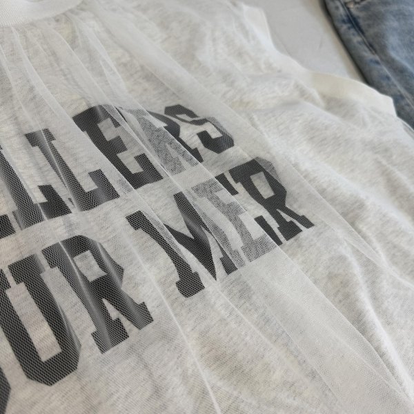 画像2: ●チュールがレイヤードロゴトップス【4/8 LIVEご紹介アイテム】 (2)