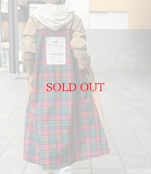 画像1: ●メーカー在庫残り僅か/期間限定掲載（完売カラーは再販なし）●チェックドッキングデザインコート (1)