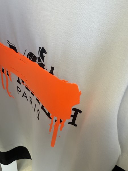 画像4: ●パロディシリーズ●【4/24 LIVEご紹介アイテム】<予約6月>パロディT【H】TYPEネオンオレンジぷっくりペイント (4)