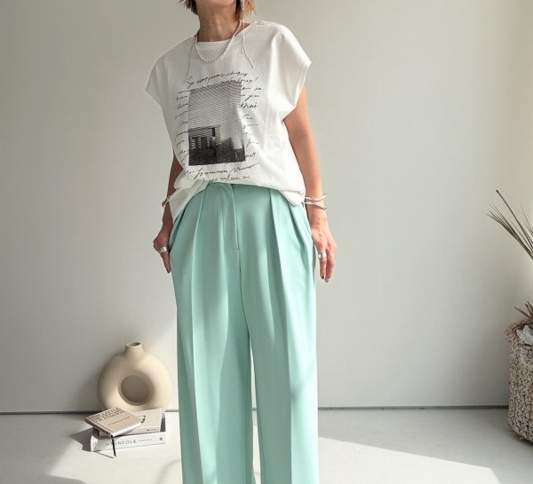 画像2: ●カラー展開が可愛い◎【5/12 LIVEご紹介アイテム】カラータックパンツ (2)