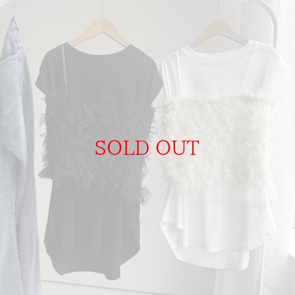 画像2: ●期間限定●【5/12 LIVEご紹介アイテム】フリルビスチェ＋ベーシックフレンチトップスSET (2)