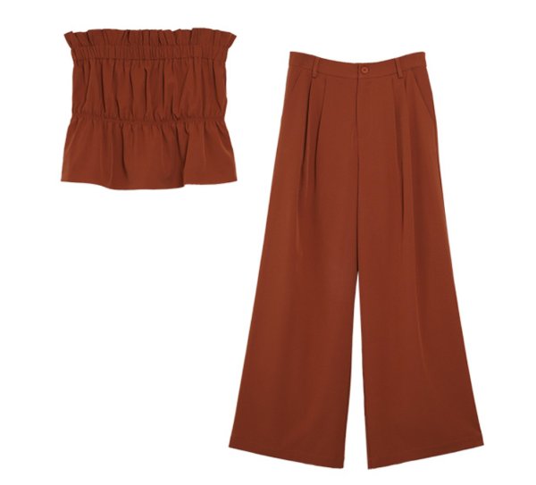画像1: ●ロングシーズン使える◎お得なセットアップ【5/15 LIVEご紹介アイテム】●ビスチェ＋タックワイドパンツSETUP＜予約/7上＞ (1)