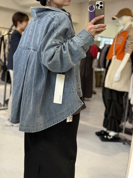 画像1: ●5/25までの期間限定受注●ご予約ポイント対象●【5/22 LIVEご紹介アイテム】リネンミックスデニムジャケット＜予約/8＞ (1)