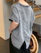 画像3: ●数量限定メーカーフリー枠解放●【5/26 LIVEご紹介アイテム】テンセルデニムキーネックプルオーバー（セットアップ可能）＜予約/6＞ (3)