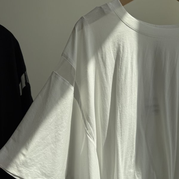 画像2: ●お袖のメッシュ切り替えがオシャレ●【5/30 LIVEご紹介アイテム】切替メッシュデザインT (2)