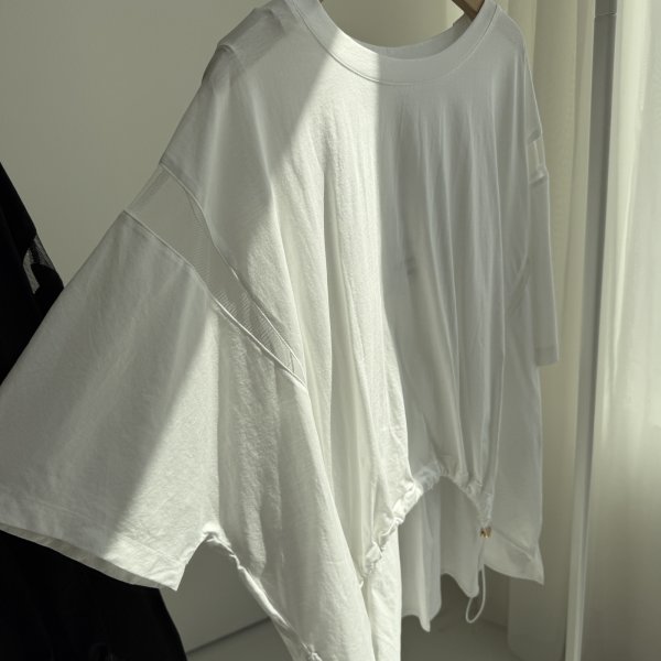 画像4: ●お袖のメッシュ切り替えがオシャレ●【5/30 LIVEご紹介アイテム】切替メッシュデザインT (4)