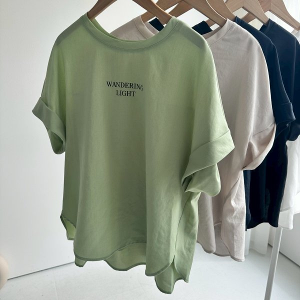 画像4: ●期間限定掲載●◎サラッと素材の大人のロゴシリーズ◎【5/30 LIVEご紹介アイテム】●大人のロゴシリーズ◎半袖トップス（メーカー確認後取り寄せ） (4)