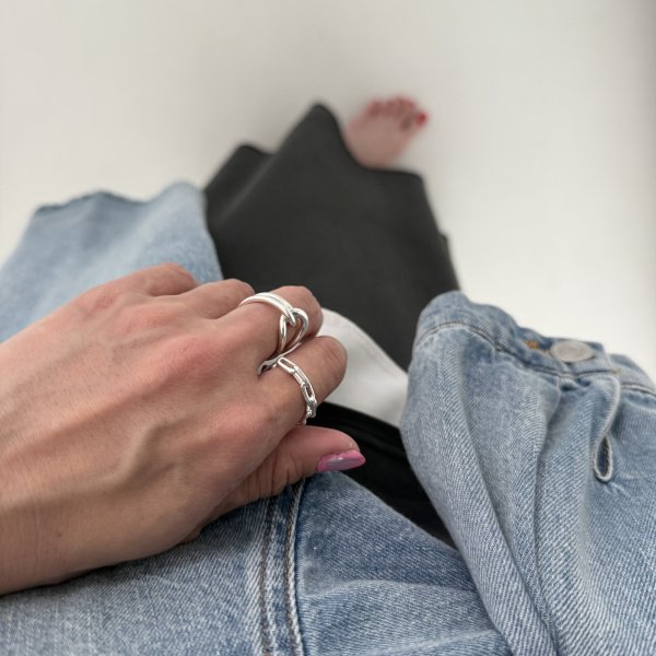 画像3: ●期間限定販売●ERIKA愛用アクセ●【11/18 LIVEご紹介アイテム】スリムチェーンシルバー925リング（メーカー確認後取り寄せ） (3)