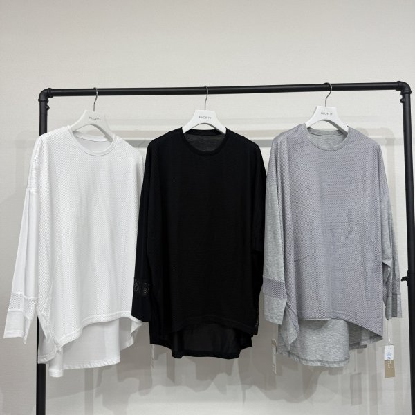 画像1: ●SALE●在庫限り●1日半のみの超短期販売●月曜朝9時まで●【6/6 LIVEご紹介アイテム】●メッシュレイヤードドルマンT (1)