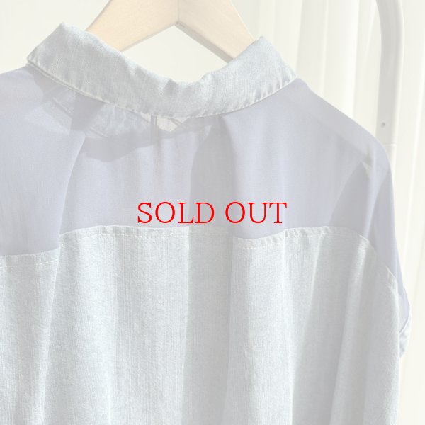 画像5: ●シアー切替●【6/10 LIVEご紹介アイテム】■シアー切替テンセルデニムシャツ (5)