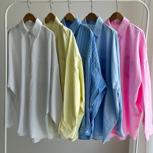 画像1: ●期間限定●やっと見つけた!!理想のBIGシャツ【6/17 LIVEご紹介アイテム】オーバーカラーシャツ＜予約/7＞ (1)