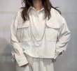 画像2: ●他にはない素材感でオシャレ感◎●期間限定●ご予約ポイント対象【6/20 LIVEご紹介アイテム】細リブコーデュロイてろとろシャツ（セットアップ可能）＜予約/9＞ (2)