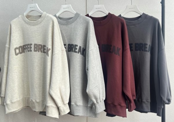 画像1: ●シルエットが可愛い●期間限定●ご予約ポイント対象【6/20 LIVEご紹介アイテム】COFFEE BREAK オーバースエット（一部カラーはセットアップ可能）＜予約/9＞ (1)