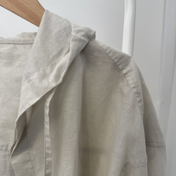画像4: ●【6/24 LIVEご紹介アイテム】リネンミックスオーバーフーディ (4)