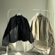 画像1: ●生産枠限り●期間限定掲載●【7/8ご紹介アイテム】ドッキングデザインレザーブルゾン（お袖2WAY）＜予約/8-9＞ (1)