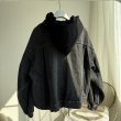 画像2: ●生産枠限り●期間限定掲載●【7/8ご紹介アイテム】フード付デニムブルゾン（フード着脱可能＜予約/8-9＞ (2)