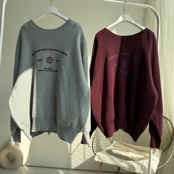 画像1: ●生産枠限り●期間限定掲載●【7/8ご紹介アイテム】前後2WAYニットブルゾン（プルオーバーとしても着用可能）「スカートとセットアップ可能」＜予約/8-9＞ (1)