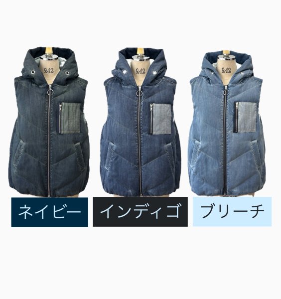 画像1: ●ご予約ポイント対象●期間限定掲載●【7/18 LIVEご紹介アイテム】ダンガリーダウンベスト＜予約/11＞ (1)