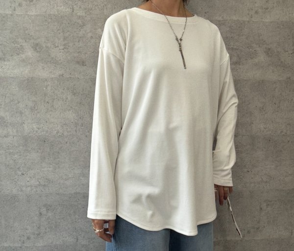 画像2: 過去1ロンTシリーズ●【10/23 LIVEご紹介アイテム】冬の必須アイテム●伸びーる裏起毛トップス●過去1ロンT●お餅ロンT【ゆったりシルエットのオーバーTタイプ】（予約/11-12） (2)