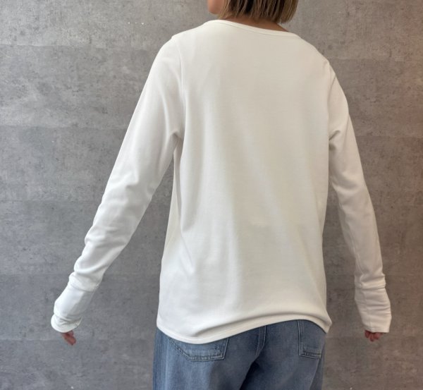 画像10: ●過去1ロンTシリーズ●【10/23 LIVEご紹介アイテム】冬の必須アイテム●伸びーる裏起毛トップス●過去1ロンT●お餅ロンT【インナー使い出来るベーシックタイプ】（予約/11-12） (10)