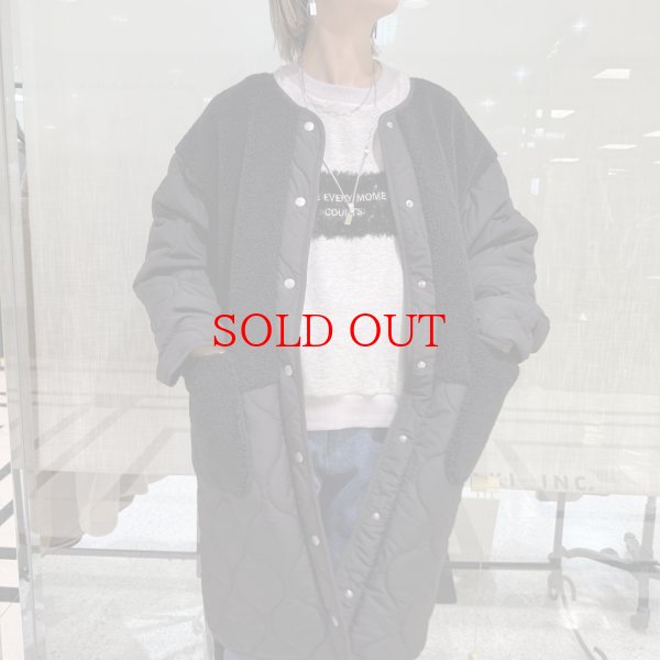 画像1: ●企業努力シリーズ●生産枠限り●ご予約ポイント対象●期間限定掲載●【8/7LIVEご紹介アイテム】切替ボア中綿コート（予約/10-11） (1)