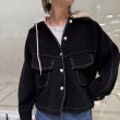 画像2: ●企業努力シリーズ●生産枠限り●ご予約ポイント対象●期間限定掲載●【8/7LIVEご紹介アイテム】ステッチデザインニットフーディブルゾン（予約/10-11） (2)