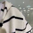 画像5: ●企業努力シリーズ●生産枠限り●ご予約ポイント対象●期間限定掲載●【8/7LIVEご紹介アイテム】ボーダーニットフーディブルゾン（予約/10-11） (5)