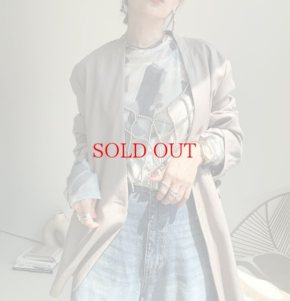 画像18: ●数量限定●【9/3 LIVEご紹介アイテム】ニュアンス柄シリーズシア―トップス (18)