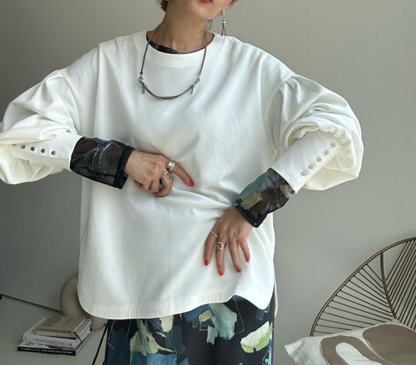 画像1: ●生産枠に限りあり●ご予約ポイント対象●期間限定掲載●【8/14 LIVEご紹介アイテム】ボリュームスリーブプルオーバー（予約/9-10） (1)