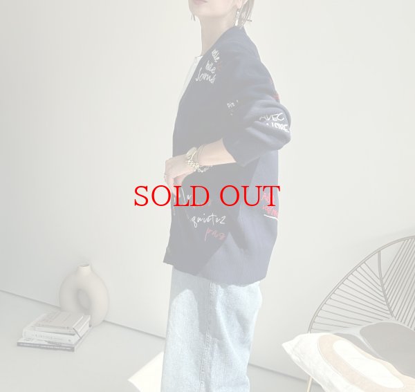 画像8: ●生産枠に限りあり●期間限定掲載●【8/14 LIVEご紹介アイテム】殴り書き刺繍ロゴカーディガン（予約/10） (8)