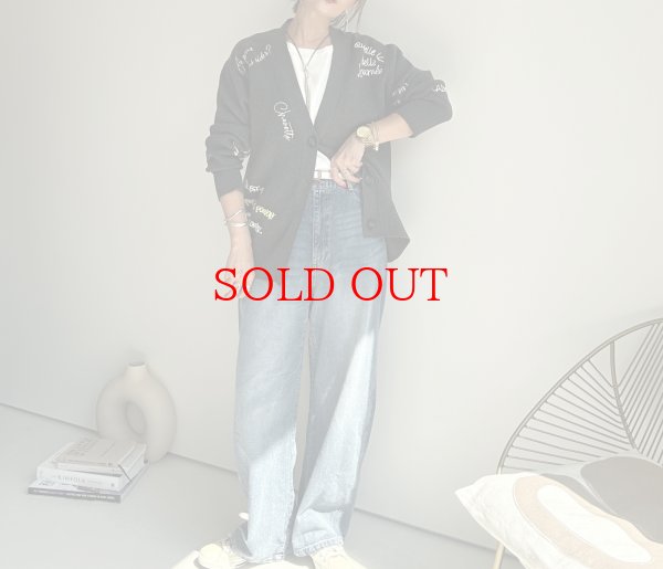 画像5: ●生産枠に限りあり●期間限定掲載●【8/14 LIVEご紹介アイテム】殴り書き刺繍ロゴカーディガン（予約/10） (5)