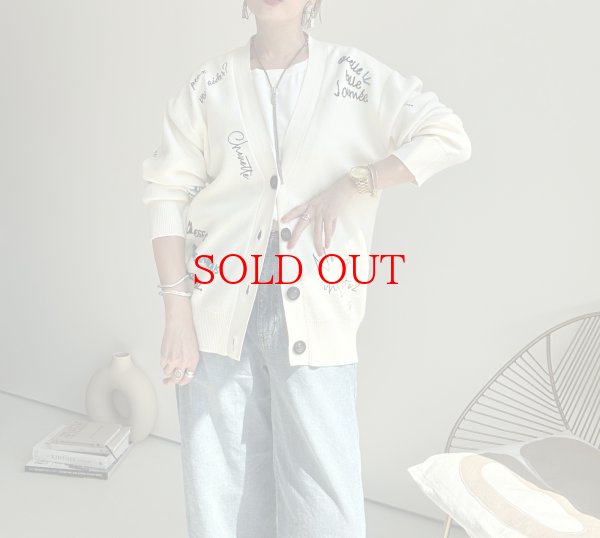 画像12: ●生産枠に限りあり●期間限定掲載●【8/14 LIVEご紹介アイテム】殴り書き刺繍ロゴカーディガン（予約/10） (12)