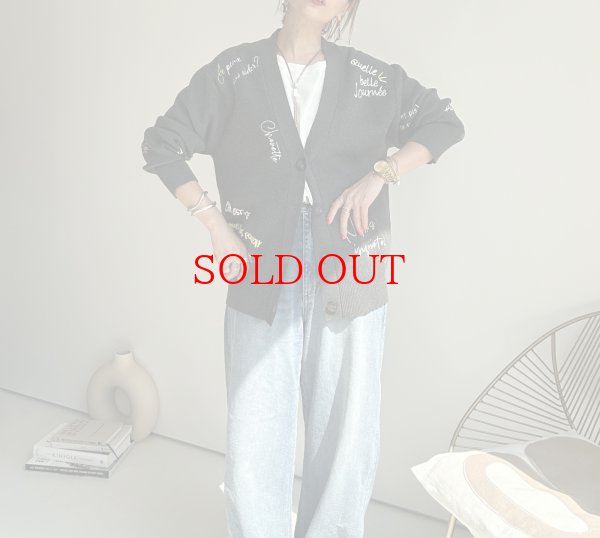 画像6: ●生産枠に限りあり●期間限定掲載●【8/14 LIVEご紹介アイテム】殴り書き刺繍ロゴカーディガン（予約/10） (6)