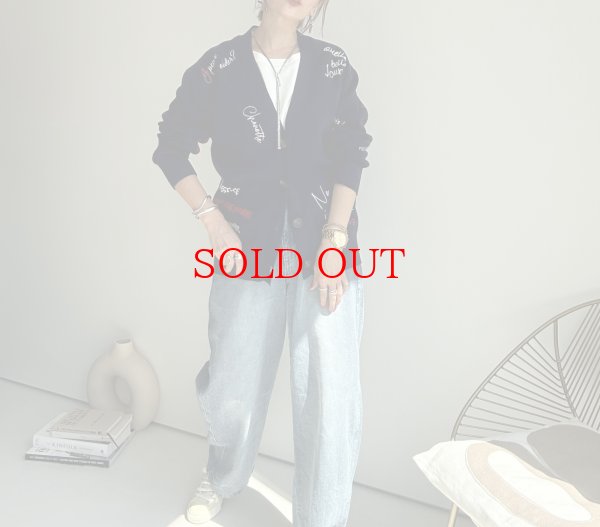 画像9: ●生産枠に限りあり●期間限定掲載●【8/14 LIVEご紹介アイテム】殴り書き刺繍ロゴカーディガン（予約/10） (9)