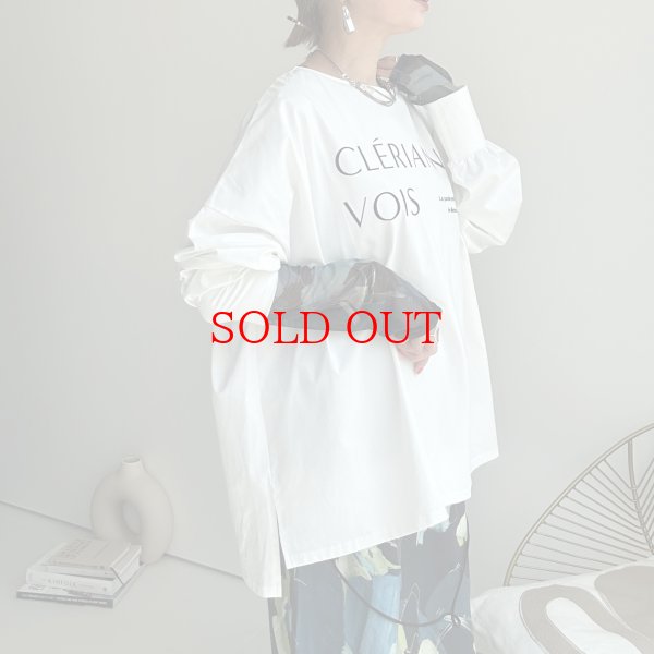 画像8: ●数量限定●【9/3 LIVEご紹介アイテム】ニュアンス柄シリーズシア―トップス (8)