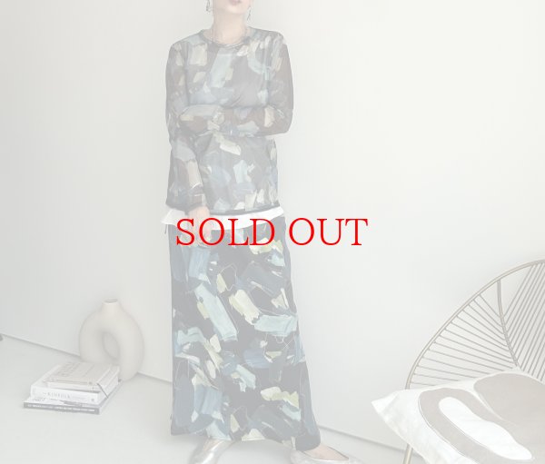 画像6: ●数量限定●【9/3 LIVEご紹介アイテム】ニュアンス柄シリーズシア―トップス (6)