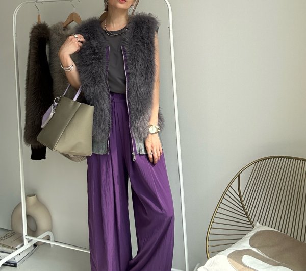 画像4: ●Lさん〜にもオススメ◎【8/23 LIVEアイテム】タックギャザーワイドパンツ (4)