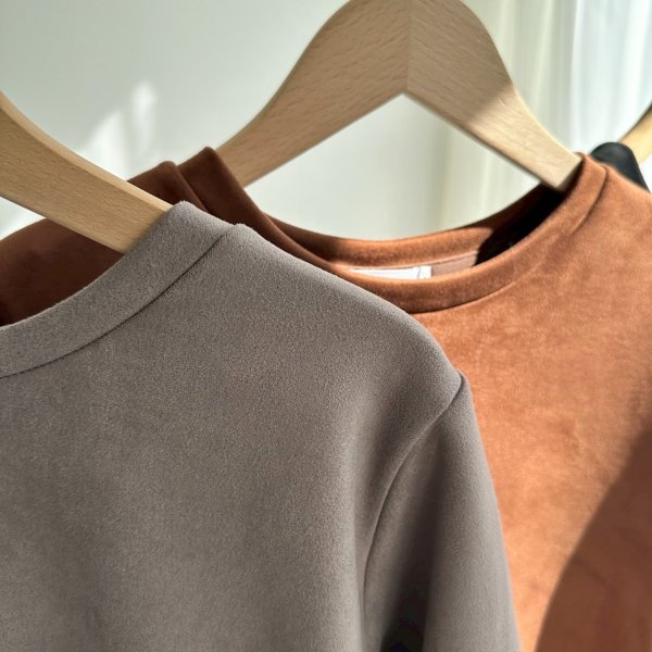 画像2: ●着回しのベースアイテムにオススメ◎【8/23 LIVEご紹介アイテム】ストレッチスエードライクベーシックマルチワンピ (2)