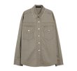 画像1: ●生産枠に限りあり●期間限定掲載●【8/29 LIVEご紹介アイテム】グレイッシュデニムライクワークシャツ (1)