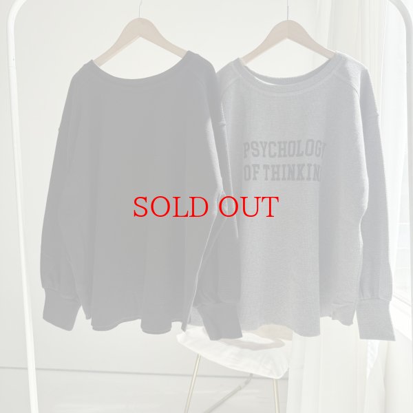 画像2: ●ワッフル素材が珍しい【9/6 LIVEアイテム】サーマルロゴプルオーバー (2)