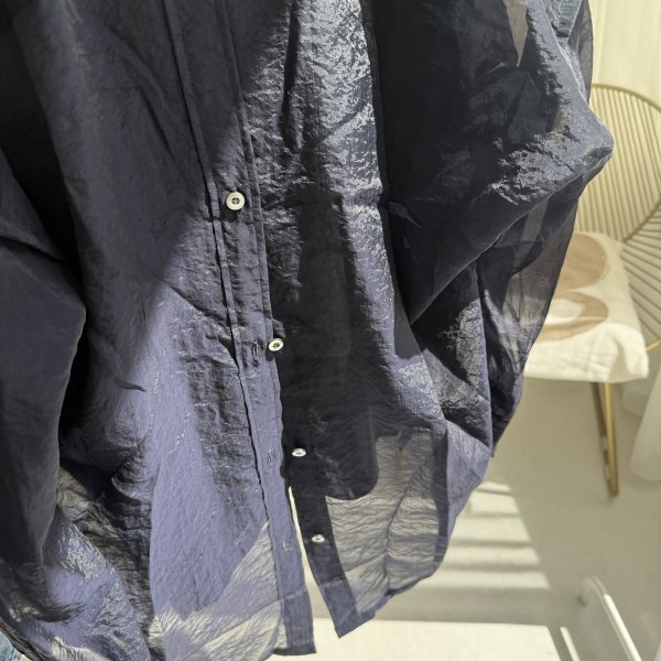 画像3: ●バックスリットが素敵【9/3 LIVEアイテム】バックスリットシアーBIGシャツ (3)