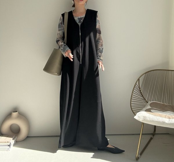 画像3: ●メーカー在庫限り●期間限定掲載【9/6 LIVEアイテム】4段階でフリーカットできちゃう◎ジップデザインオールインワン（メーカー確認後取り寄せ） (3)