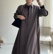 画像1: ●在庫限り●落ち感のあるとろみ素材【9/9 LIVEご紹介アイテム】とろみシャツワンピ (1)