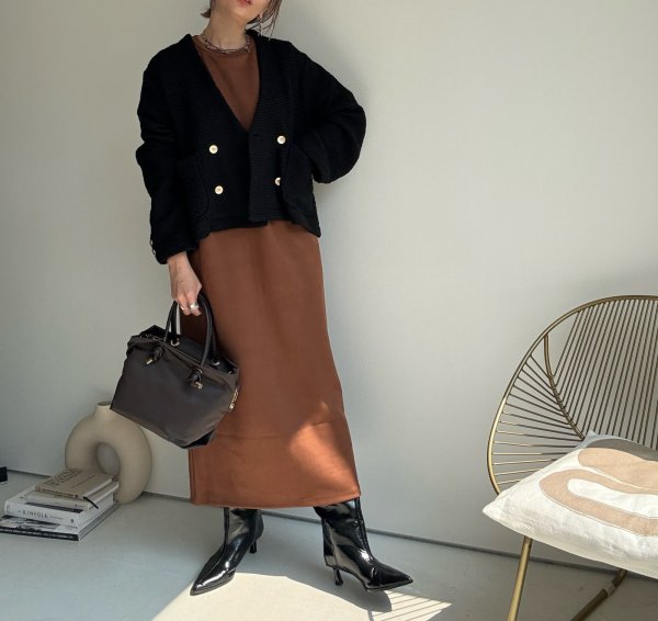 画像11: ●着回しのベースアイテムにオススメ◎【8/23 LIVEご紹介アイテム】ストレッチスエードライクベーシックマルチワンピ (11)