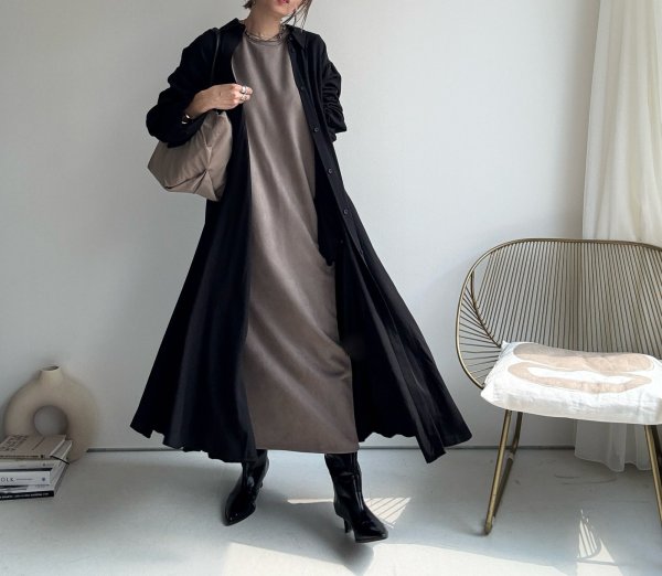 画像9: ●着回しのベースアイテムにオススメ◎【8/23 LIVEご紹介アイテム】ストレッチスエードライクベーシックマルチワンピ (9)