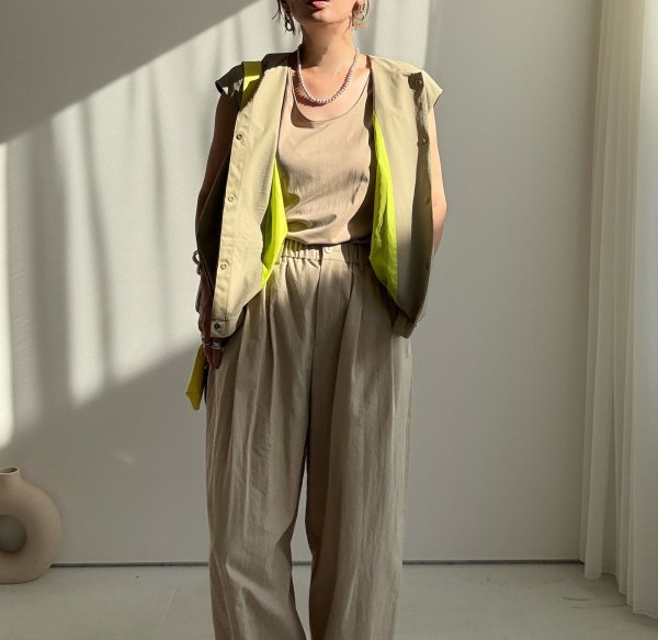 画像4: ●裏配色が可愛い!!【9/23 LIVEご紹介アイテム】裏配色コクーンベスト (4)