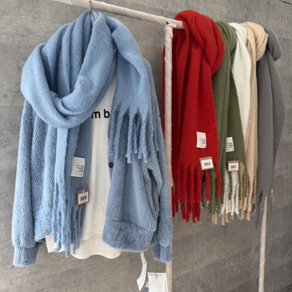 画像1: ●生産枠限り●期間限定掲載●【9/29 LIVEご紹介アイテム】カラーフリンジマフラー（予約/11） (1)